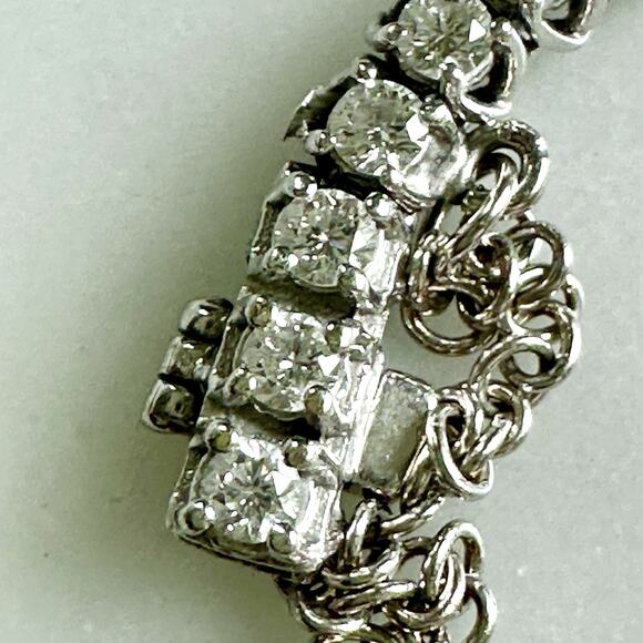 Diamond Line 2.5 + cttw Bracelet 17k White Gold - Picture 9 of 12